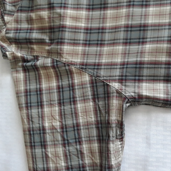 Carhartt men's button up work shirt long sleeve cotton brown plaid size XL - Picture 4 of 14